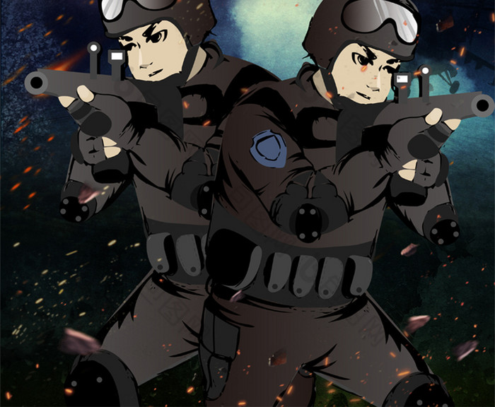 的战狼2战争素材免费下载,本次作品主题是广告设计,使用场景是海报