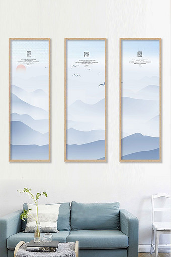 中国风大气高端客厅书房装饰画图片