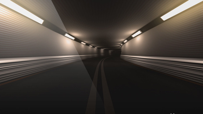 穿梭在公路隧道的循环视频素材