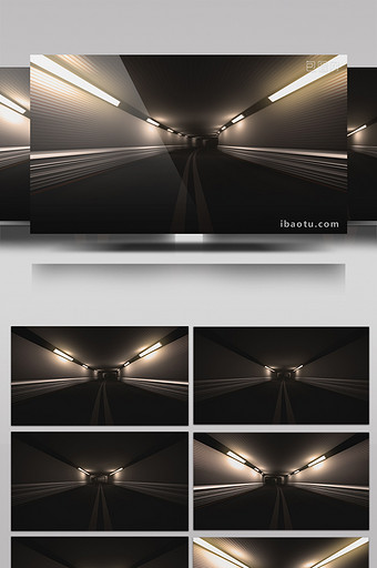 穿梭在公路隧道的循环视频素材图片