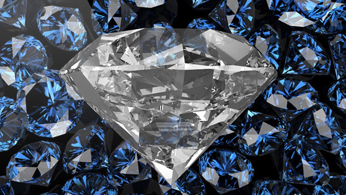 带透明通道晶莹剔透的钻石循环视频素材