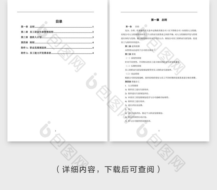 人事管理员工职业生涯管理办法Word文档