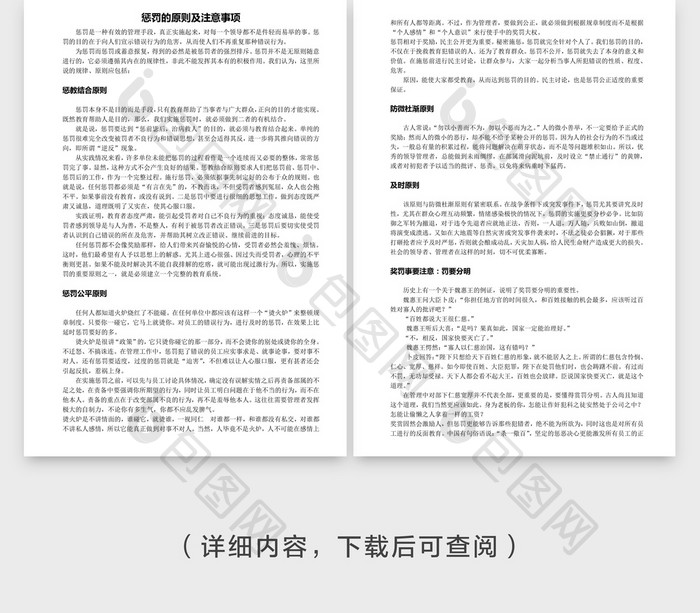 人事管理惩罚的原则及注意事项word文档