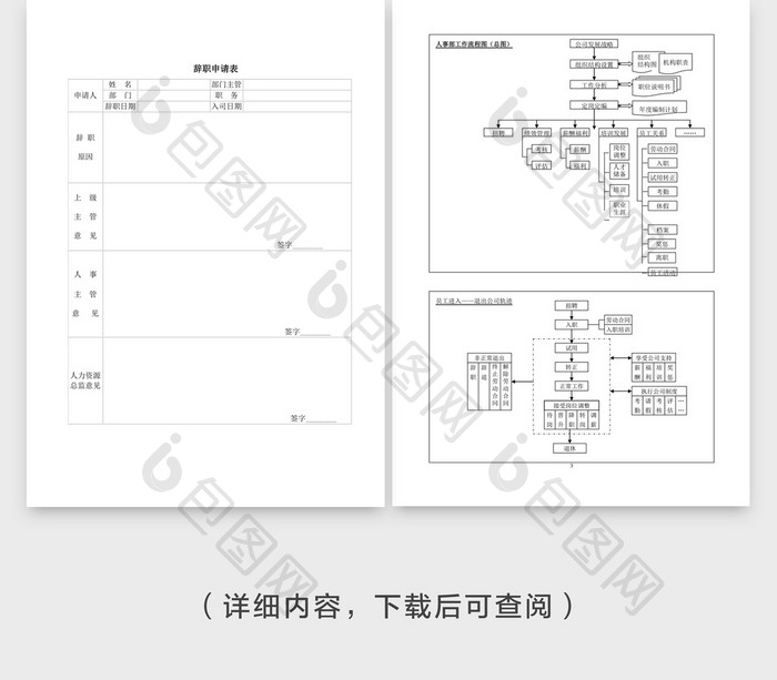 人事管理人事辞职申请表word文档