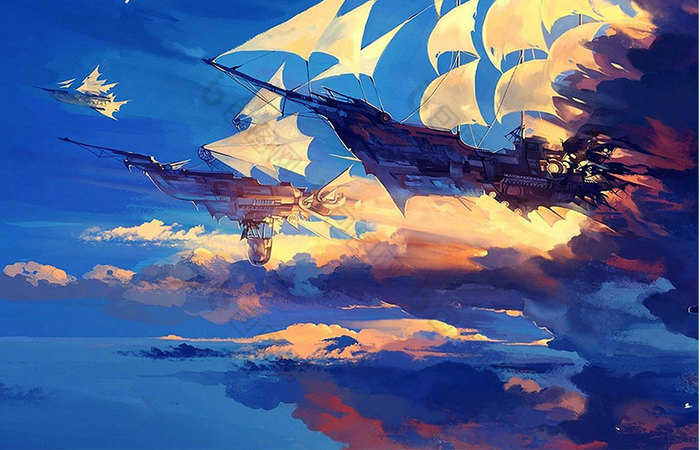 创意手绘筑梦远航青春励志