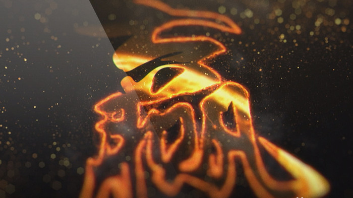 粒子火焰漩涡燃烧电影企业标志片头AE模版