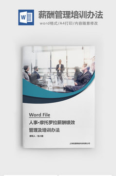 人事管理薪酬绩效管理培训办法word文档