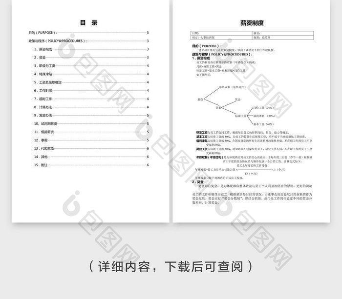 人事管理薪资制度word文档