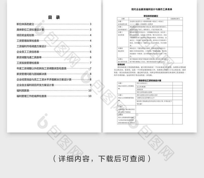 人事管理薪资福利工具表单汇总word文档