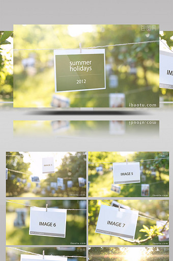 AE夏日实拍电子相册图片