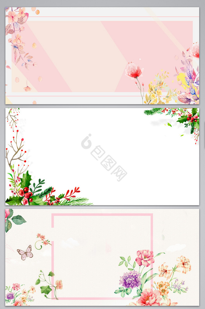 花卉边框花卉极简日系图图片