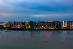 福建泉州湾东海新区高楼航拍摄影图