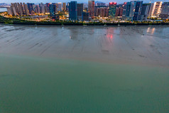 福建泉州湾东海新区高楼航拍摄影图