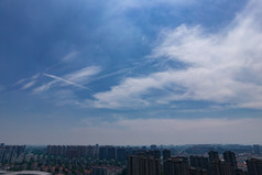 江苏常州城市风光市民广场航拍摄影图