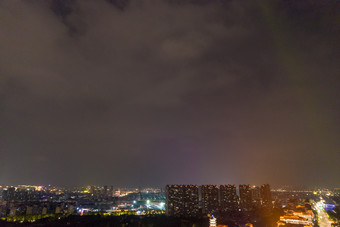 江苏常州城市夜景灯光航拍摄影图