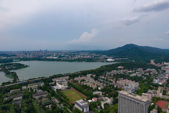 江苏南<strong>京城</strong>市风光玄武湖航拍摄影图