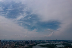 江苏南京城市风光玄武湖航拍摄影图