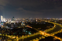 江苏无锡城市夜景灯光航拍摄影图