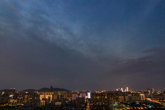 江苏无锡城市夜幕降临<strong>夜景</strong>灯光<strong>夕阳</strong>航拍