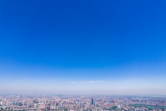 山东济南城市建设风光航拍摄影图