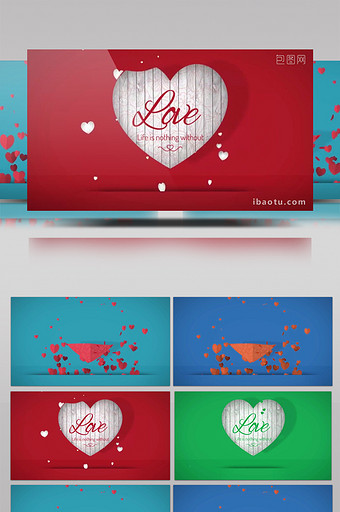 甜蜜趣味爱心表白求婚情人节浪漫AE模板图片