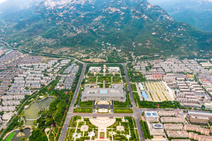 山东泰安城市建设航拍摄影图图片-包图网企业站