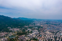 山东泰安城市建设航拍摄影图