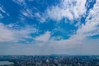 浙江杭州城市风光建筑航拍摄影图