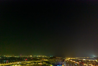 <strong>浙江绍兴</strong>夜景灯光航拍摄影图