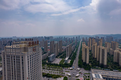 安徽滁州市政府及周边建筑航拍摄影图