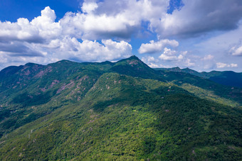 福建福州鼓山<strong>蓝天白云</strong>航拍摄影图