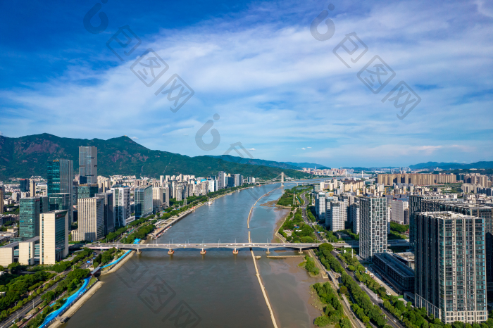 福建福州闽江两岸航拍摄影图图片-包图网企业站