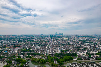 江苏苏州城市大景航拍摄影图