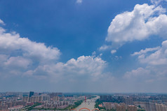 江苏宿迁城市风光京杭大运河航拍摄影图