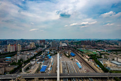 江苏徐州和平大桥交通航拍摄影图