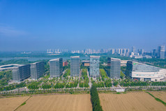山东济宁新城建设航拍摄图