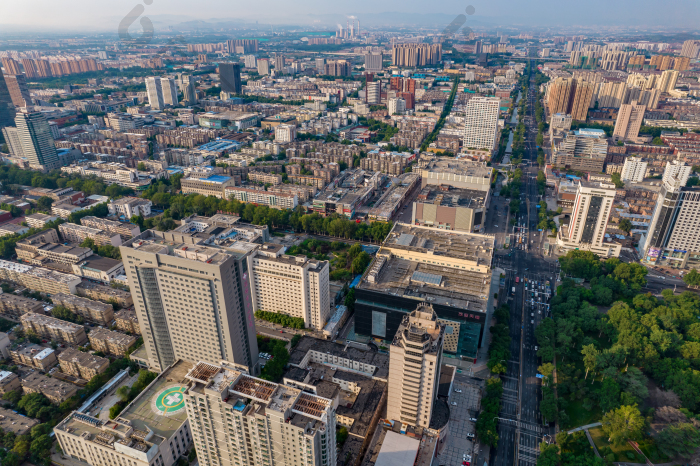 山东淄博城市风光大景航拍摄影图图片-包图网企业站