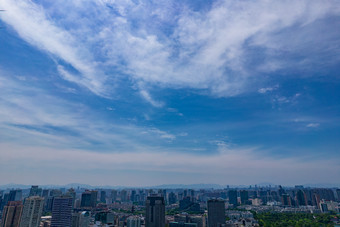 浙江宁波天一阁月湖公园航拍摄影图