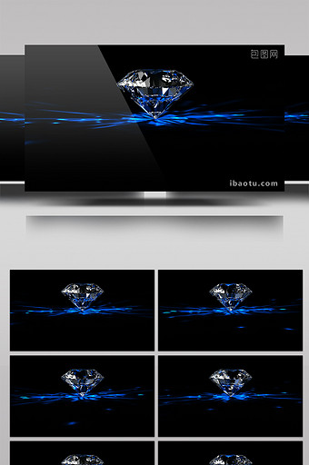 旋转钻石科技感企业片头视频素材图片