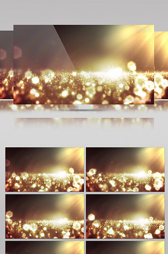 超震撼金色粒子光线变化LED背景视频素材图片