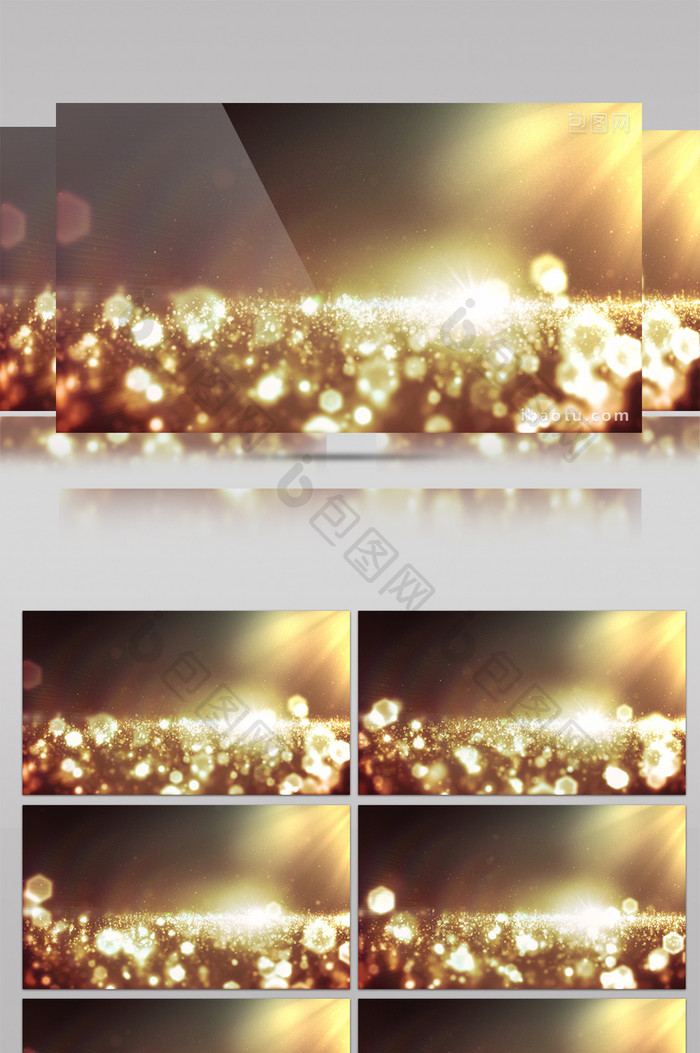 超震撼金色粒子光线变化LED背景视频素材