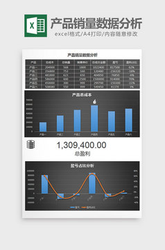 黑色简约填充雷达图excel模板