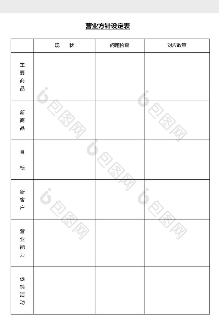 营销管理营销设定方针Word文档