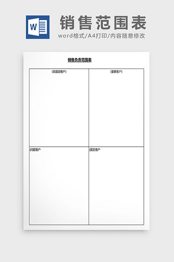 营销管理销售范围表Word文档图片
