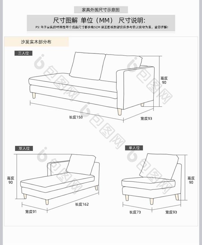 北欧家具建材淘宝天猫详情页PSD模板