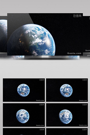 高清旋转放大地球背景素材图片