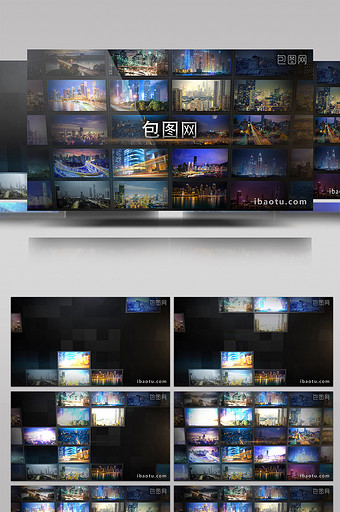 多屏幕监视器视频墙壁制作工程图片