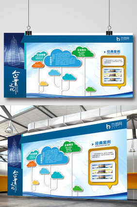 企业文化墙公司形象墙展板模板