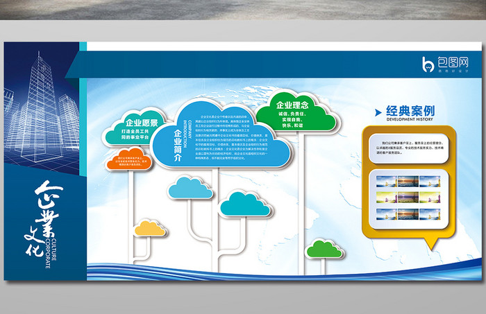 企业文化墙公司形象墙展板模板