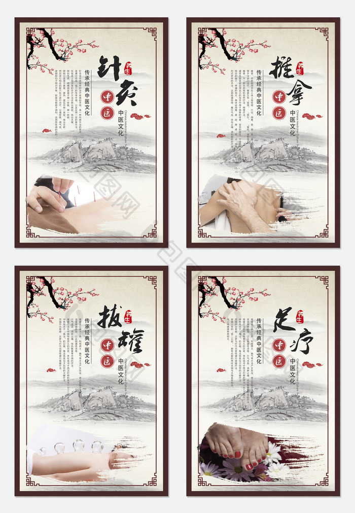 中国传统中医文化宣传套图展板